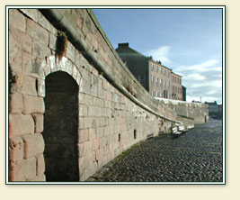 Elizabethan walls on the quayside